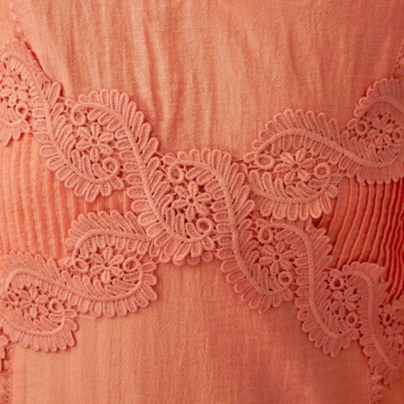 NWT Keepsake peach long sleeve trim mini dress - Picture 5 of 7